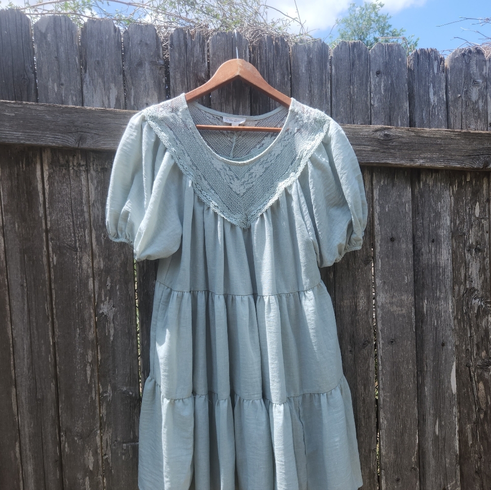 By The River Boho Feminine Babydoll Dress